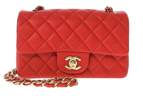 Chanel mini timeless red bag