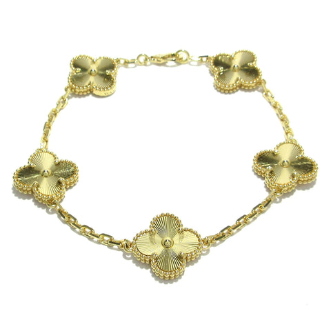 Van Cleef and Arpels Vintage Alhambra bracelet, 5 motifs