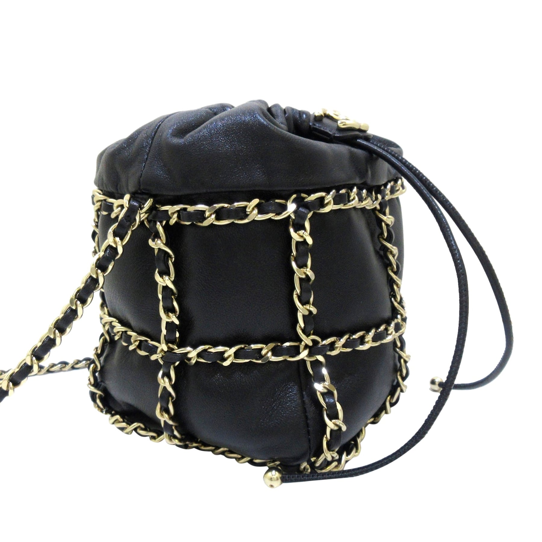 Chanel Black Mini Chain Bucket bag – ICONICS LUXURY