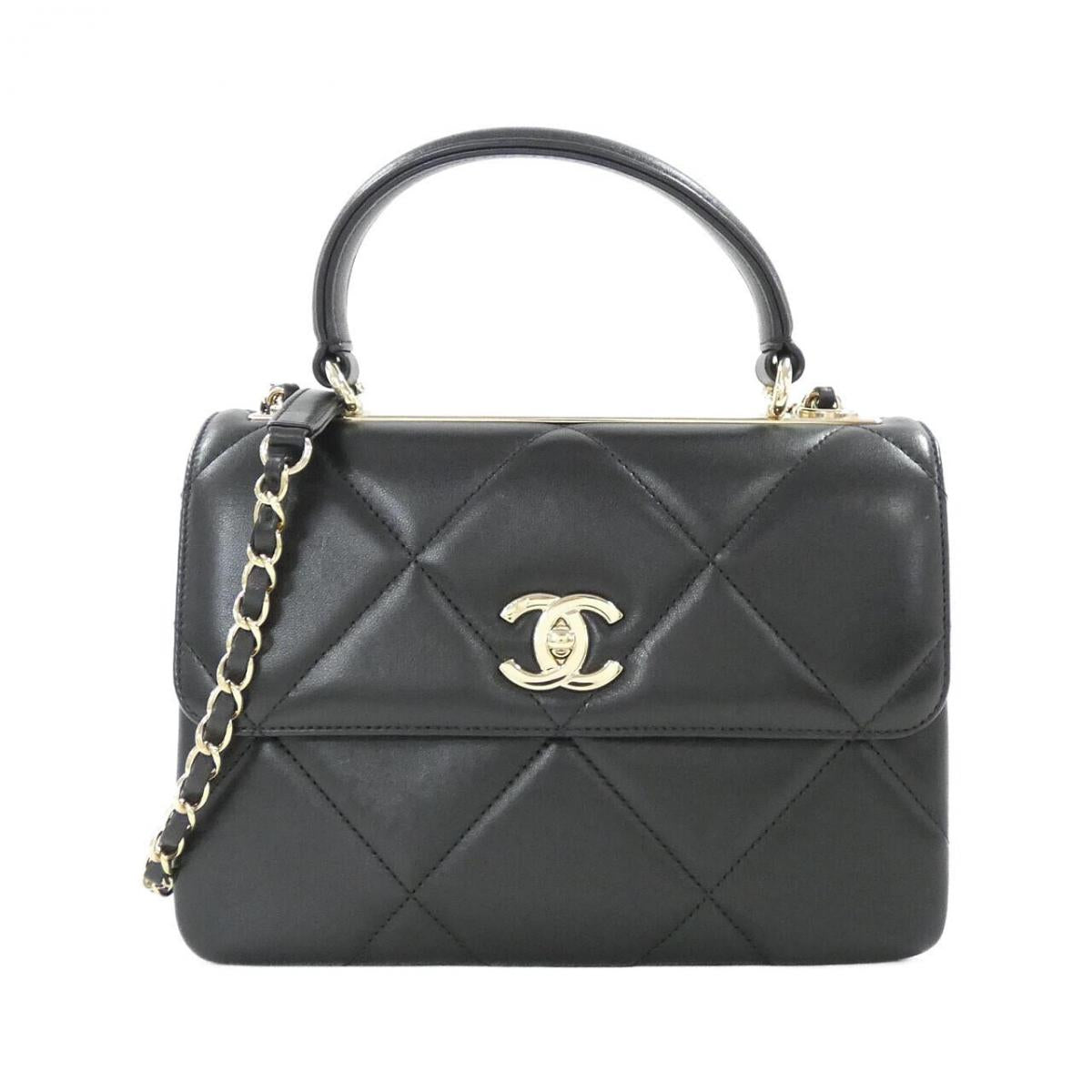 Trendy cc top handle leather mini bag Chanel Black in Leather - 18167423
