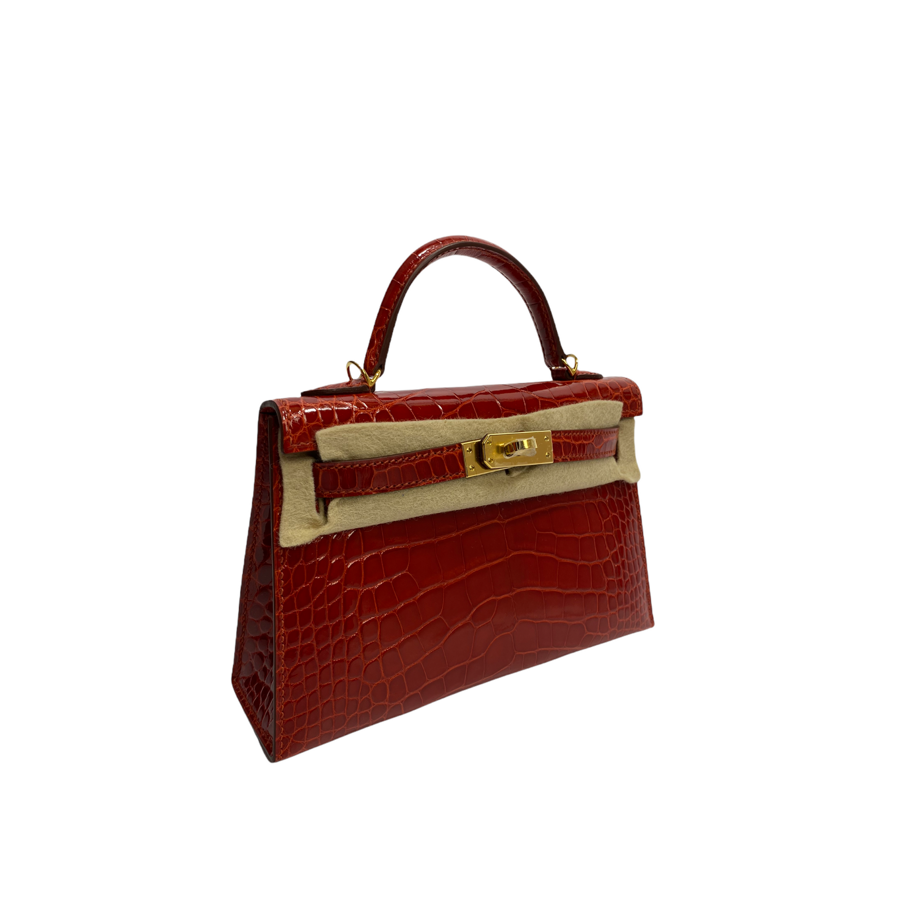 Herm s Mini Kelly Sanguine Croco ICONICS LUXURY